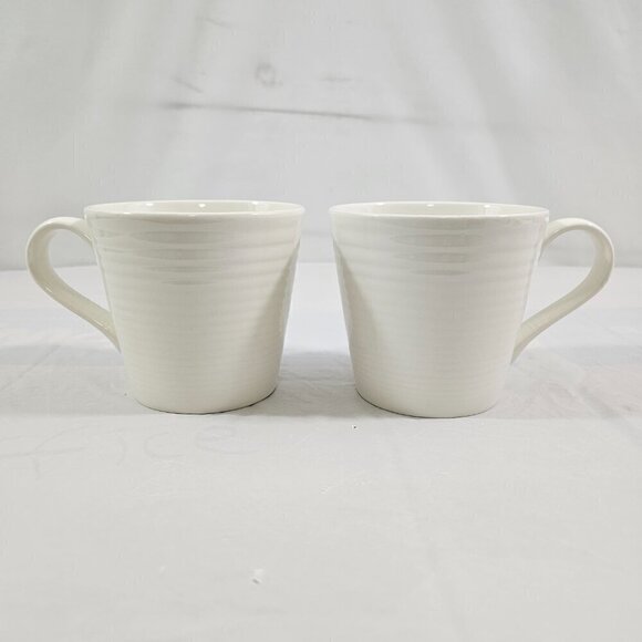 Royal Doulton Gordon Ramsay MAZE 12 Oz White Stoneware Mugs – Set of 2 - Picture 13 of 16